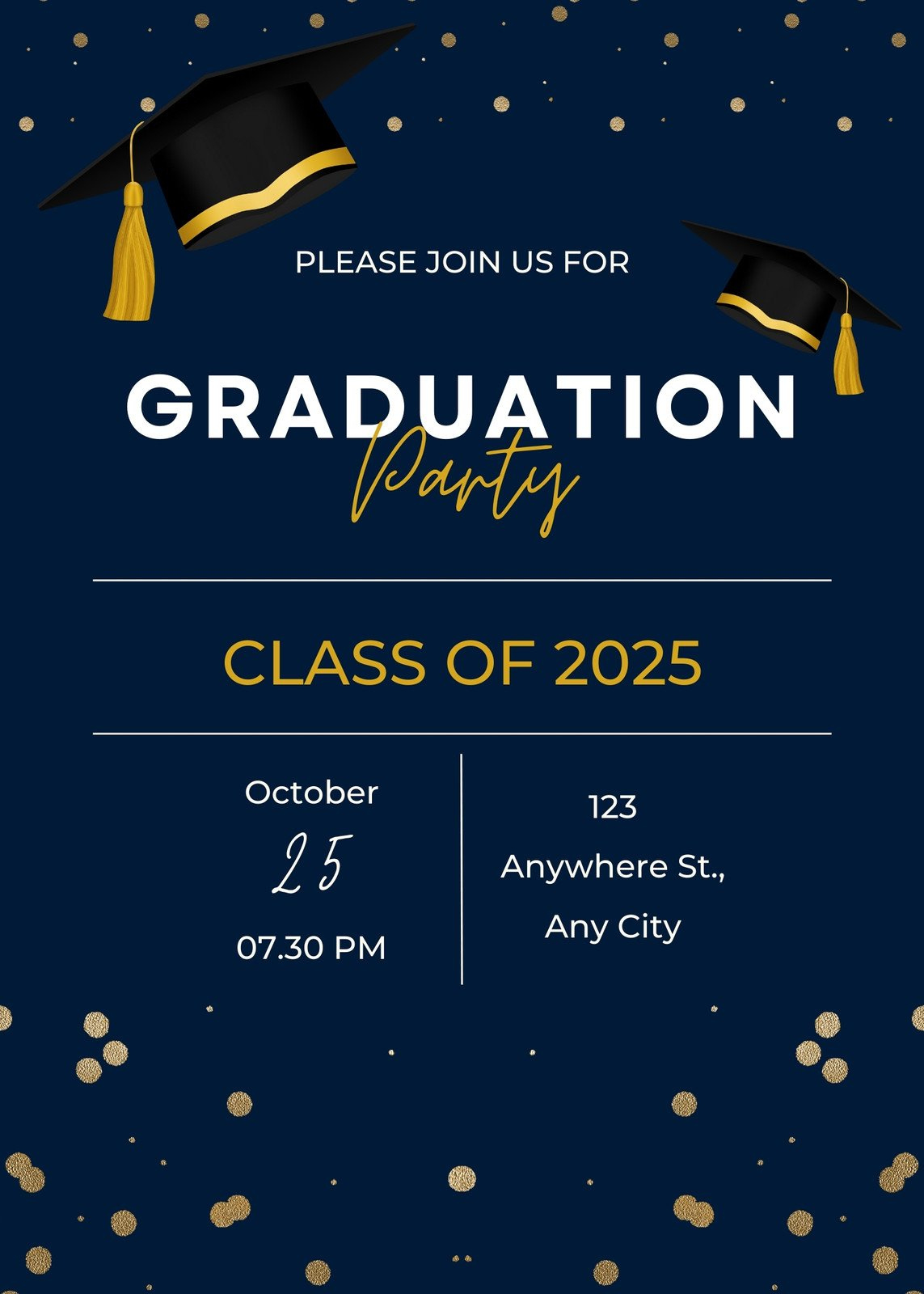 Page 3 - Free Custom Printable Graduation Invitation Templates | Canva with Free Printable Grad Party Invites