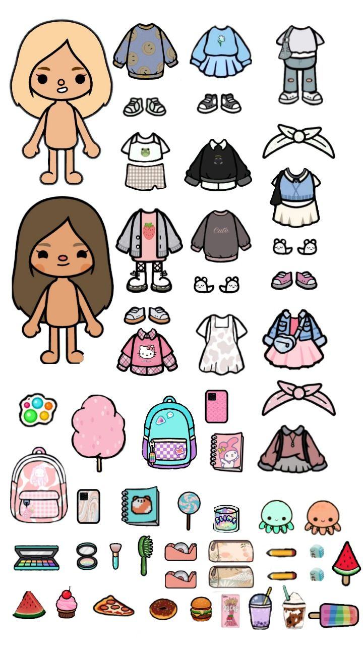 Paper Doll | Toca Life World | Tocaboca with Printable Toca Boca Paper Doll