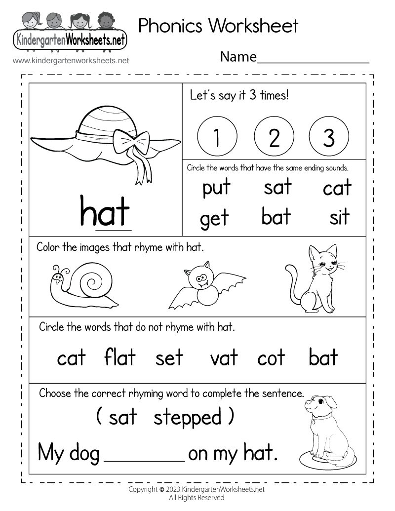 Phonics Worksheet - Free Printable, Digital, & Pdf with regard to Free Printable Phonics Worksheets For Kindergarten