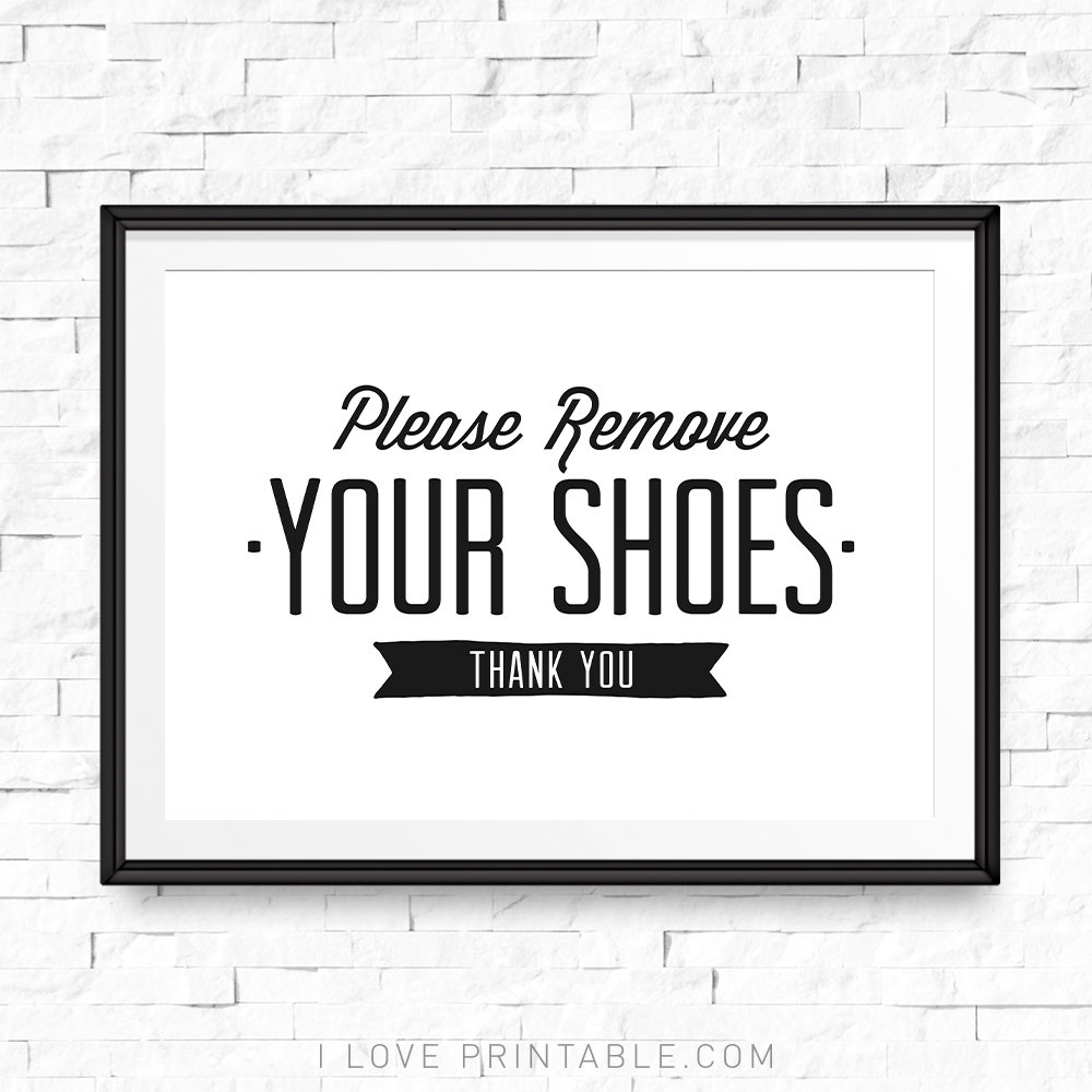 Please Remove Your Shoes Printable Entryway Sign (Digital Download throughout Remove Your Shoes Sign Printable