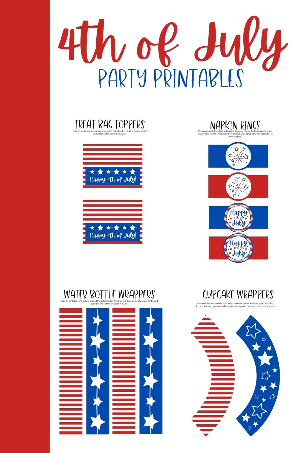 Printable 4Th Of July Party Decor For Your Next Summer Party for Printable 4th of July Decorations