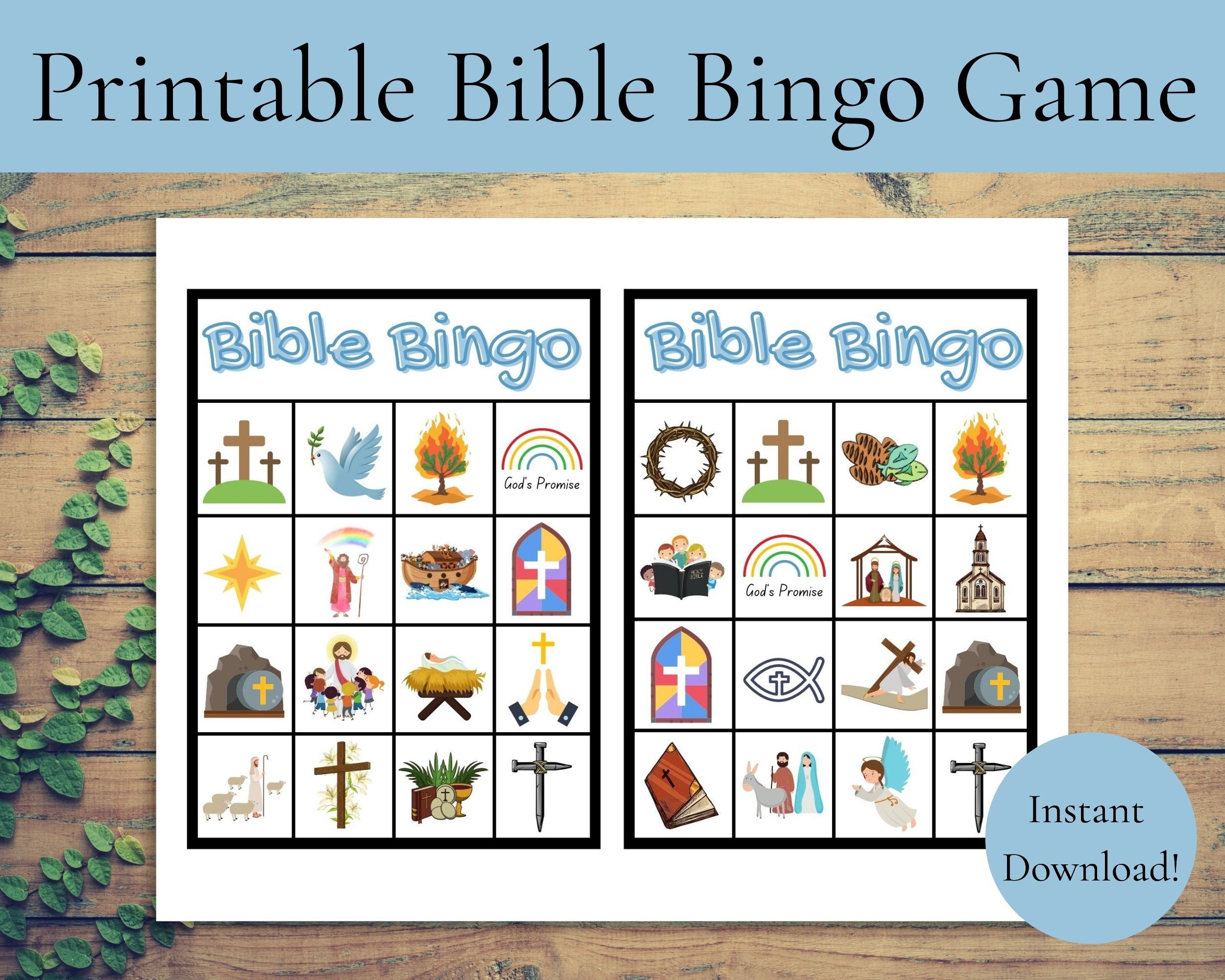 Printable Bible Bingo Game | Instant Download Bible Bingo Game pertaining to Bible Bingo Printable Free