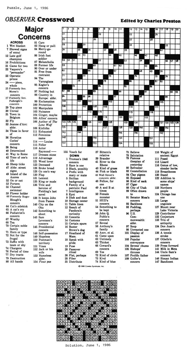 Printable Crossword Puzzleseugene Sheffer for Newsday Sunday Crossword Printable
