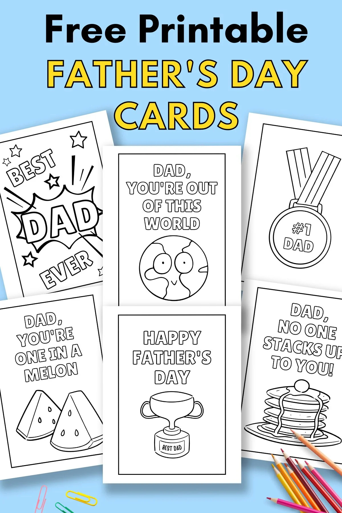 Printable Father'S Day Cards To Colour — Gathering Beauty inside Father's Day Printable Free