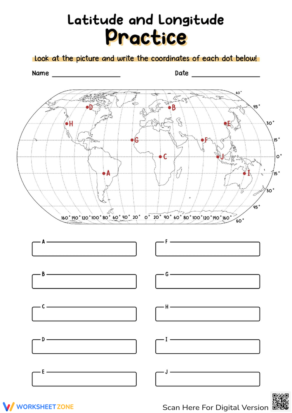 Printable Grade 7 Latitude And Longitude Worksheets intended for Free Printable Worksheets On Latitude And Longitude