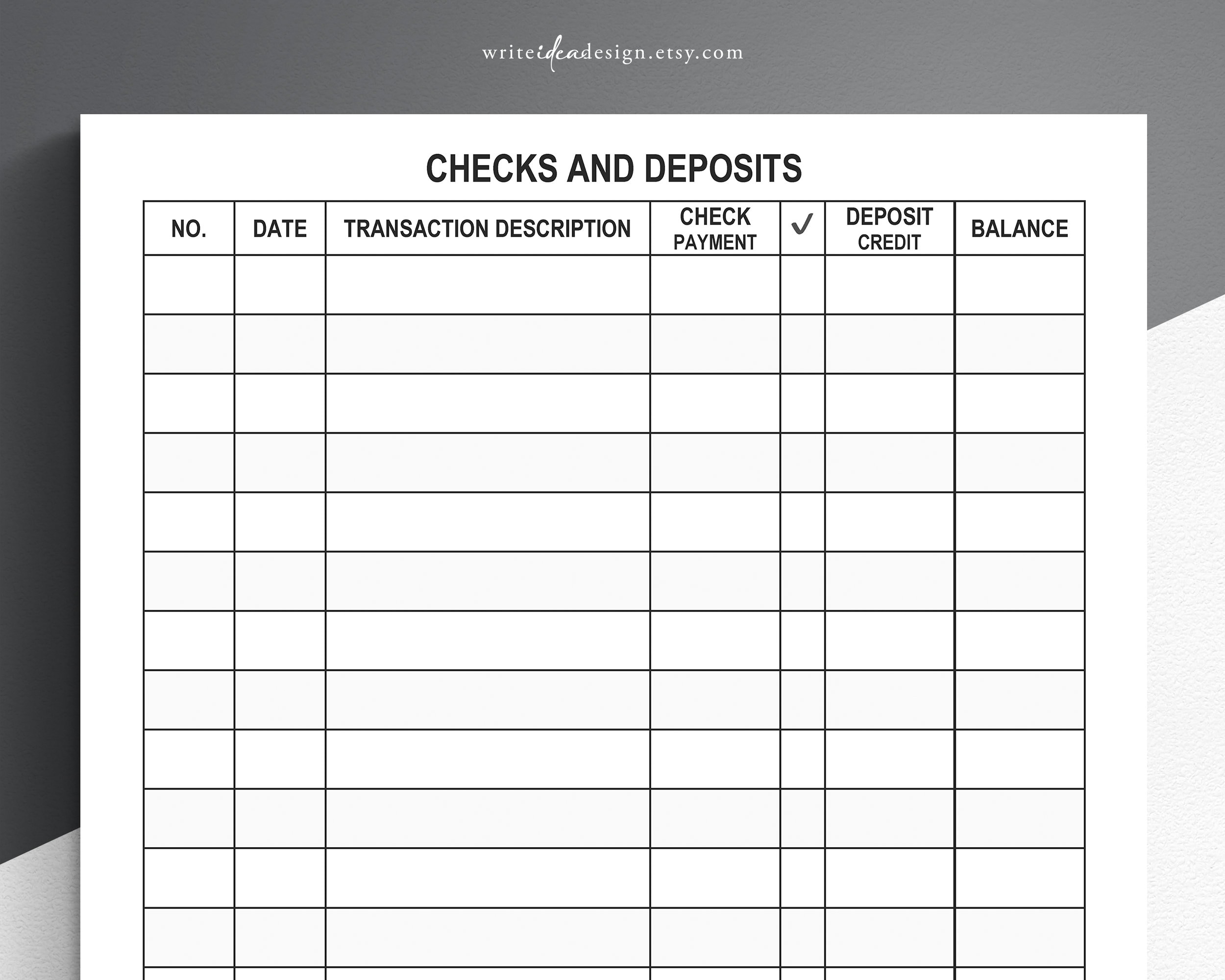 Printable Large Print Checkbook Register. Large Print Check in Free Printable Large Print Check Register Printable