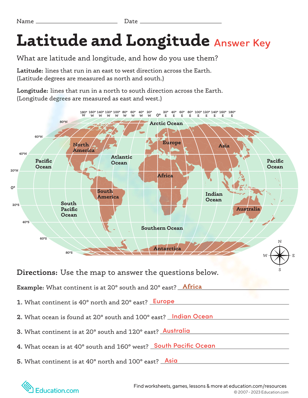 Printable Latitude And Longitude Worksheets inside Free Printable Worksheets On Latitude And Longitude