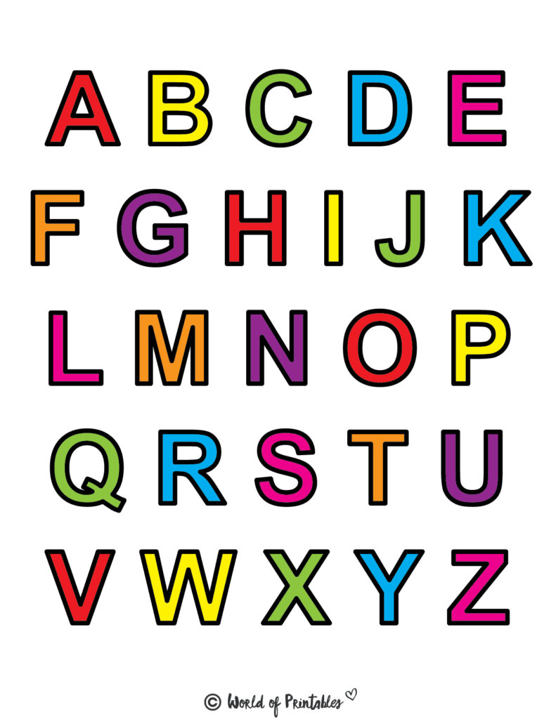 Printable Letters & Alphabet Letters - World Of Printables intended for Free Printable Alphabet Letters And Numbers