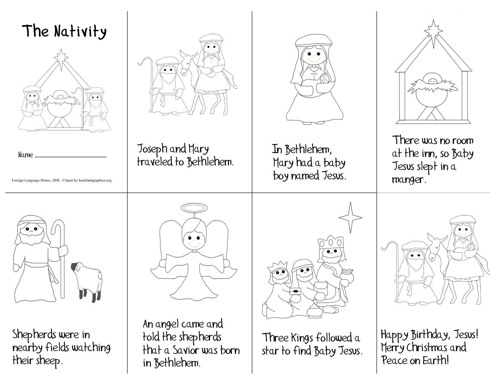 Printable Nativity Story In Pictures Christmas Stories For for Short Christmas Story of the Birth of Jesus Printable