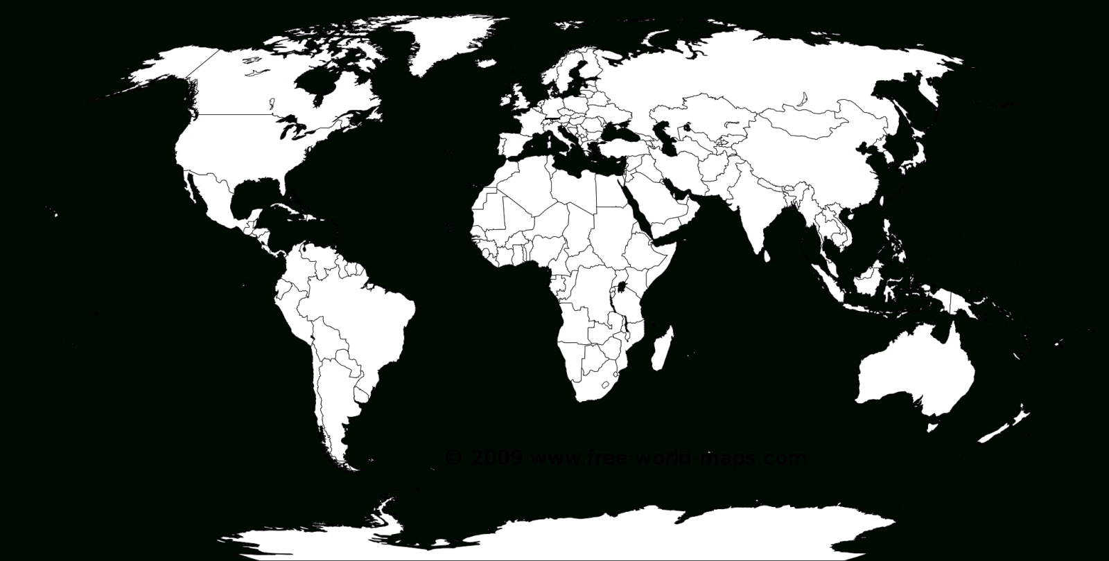 Printable White-Transparent Political Blank World Map C3 | Free pertaining to Printable Outline Map Of The World