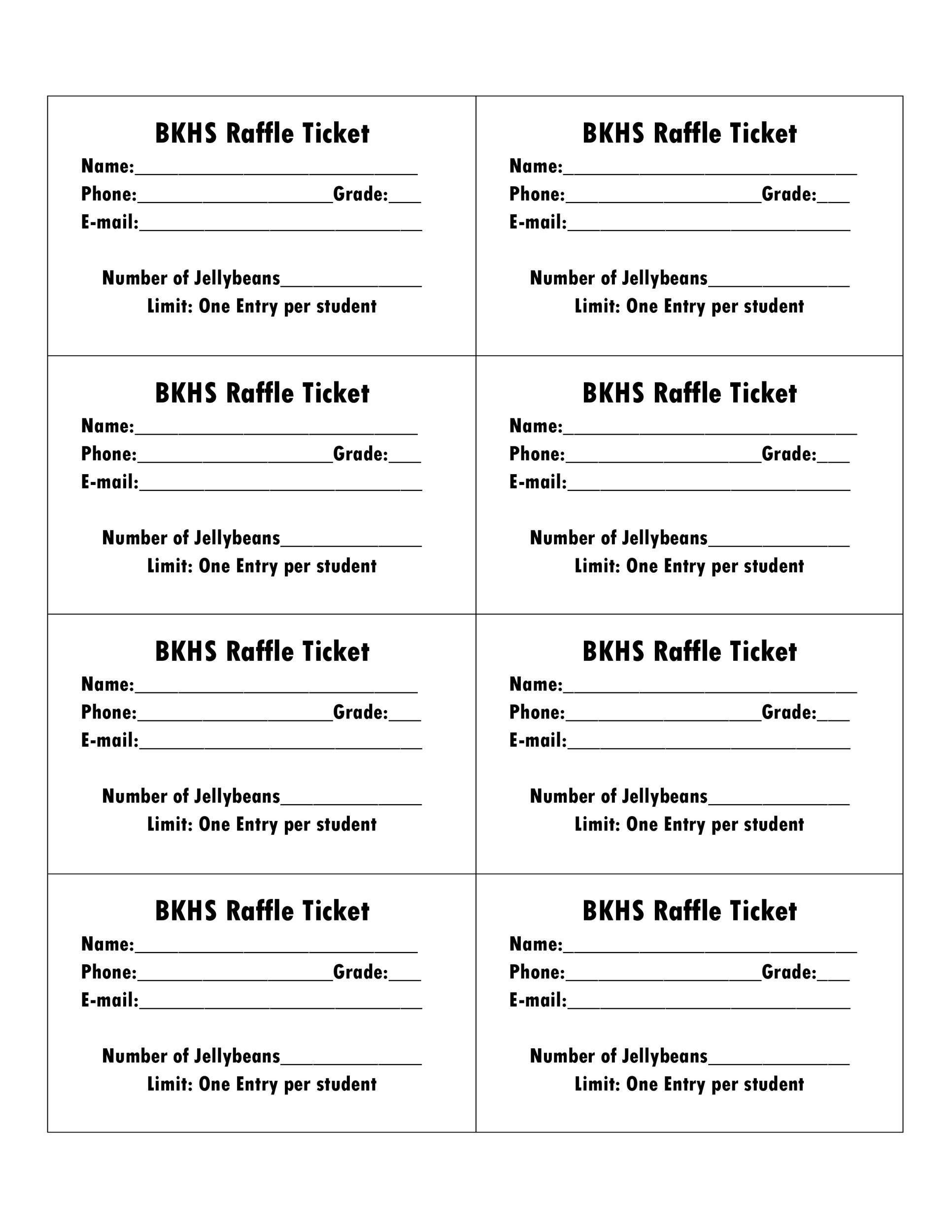 Raffle Tickets Printable - Printable Party Favors pertaining to Free Printable Raffle Ticket Template