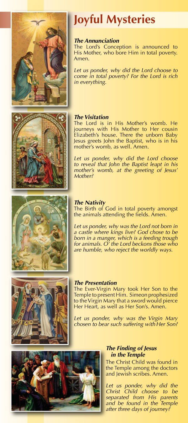 Rosary with regard to Joyful Mysteries Of The Rosary Printable