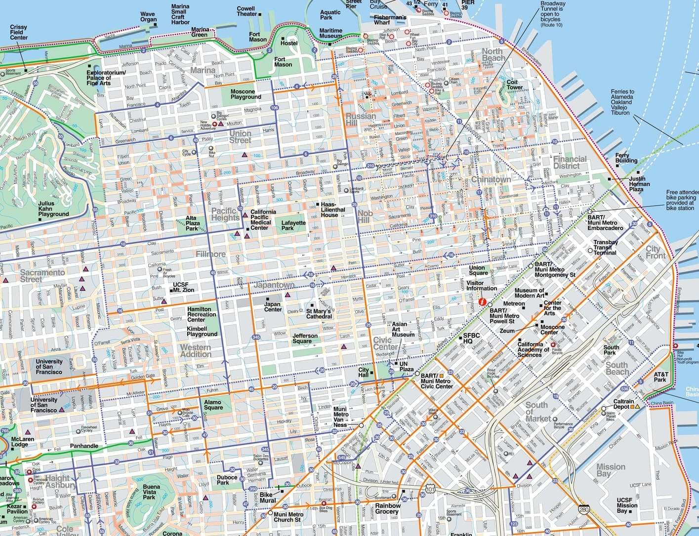 San Fracisco Map - The Tourist Maps Of Sf To Plan Your Trip in Map Of San Francisco Printable