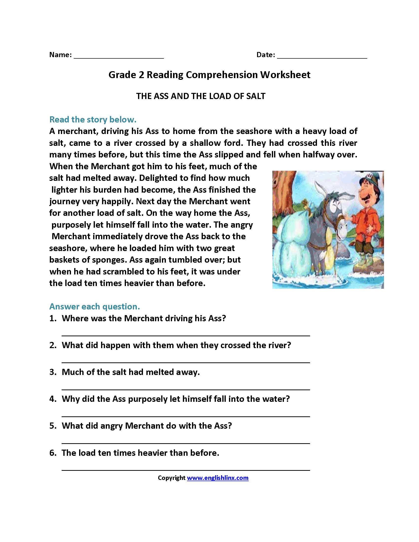 Second Grade Reading Worksheets | Improve Fluency And Vocabulary pertaining to Free Printable Reading Comprehension Worksheets For 2nd Grade
