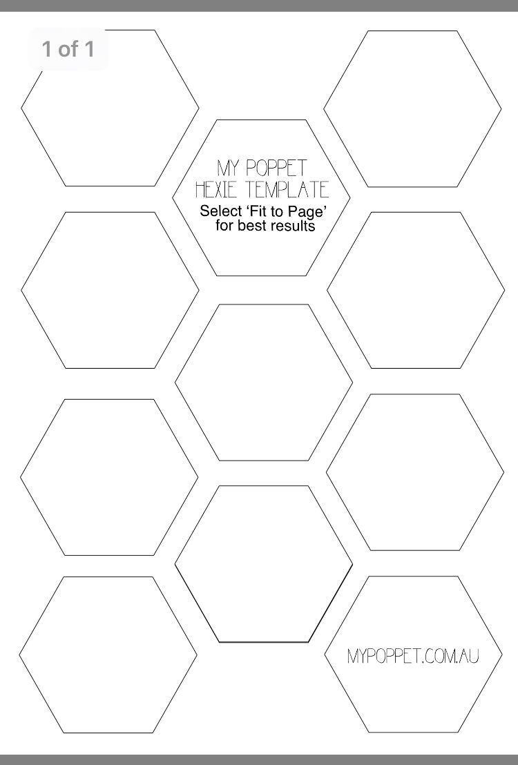 Sewing Templates Free Printable Hexagon English Paper Piecing intended for Full Page Free Printable Hexagon Template For Quilting