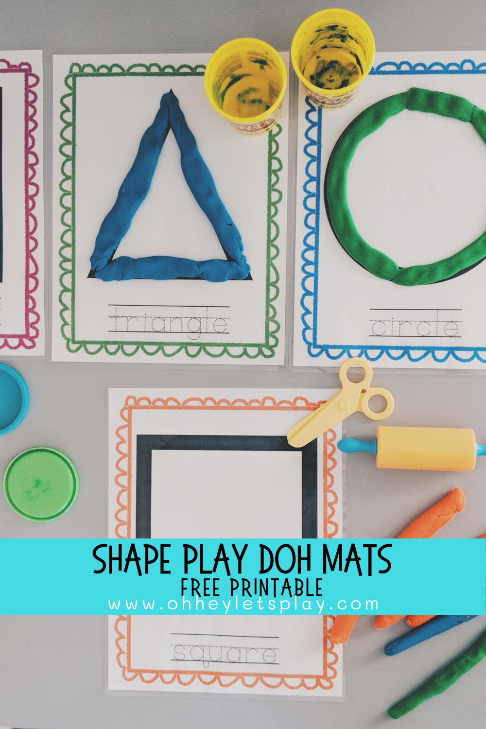 Shape Play Doh Mats — Oh Hey Let'S Play regarding Free Printable Playdough Mats Shapes