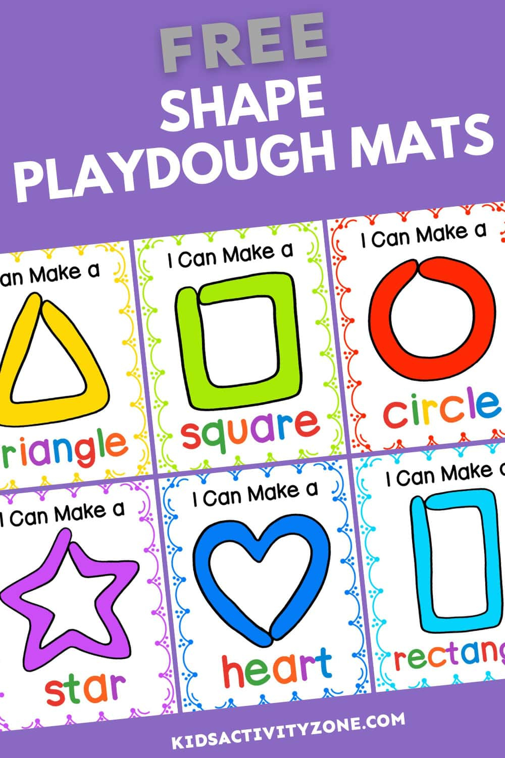 Shape Playdough Mats - Kids Activity Zone intended for Free Printable Playdough Mats Shapes