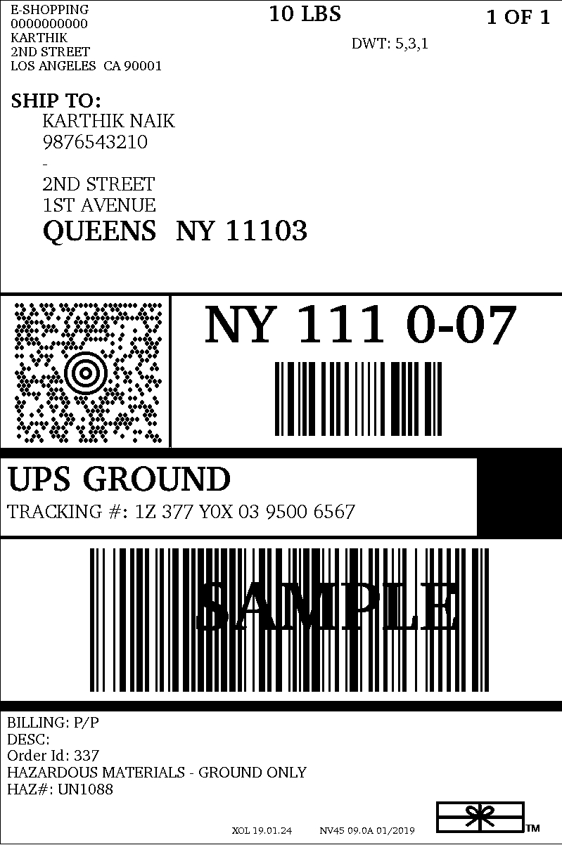 Ship Ups Hazardous Material/Dangerous Goods With Woocommerce regarding Ups Hazardous Materials Label Printable
