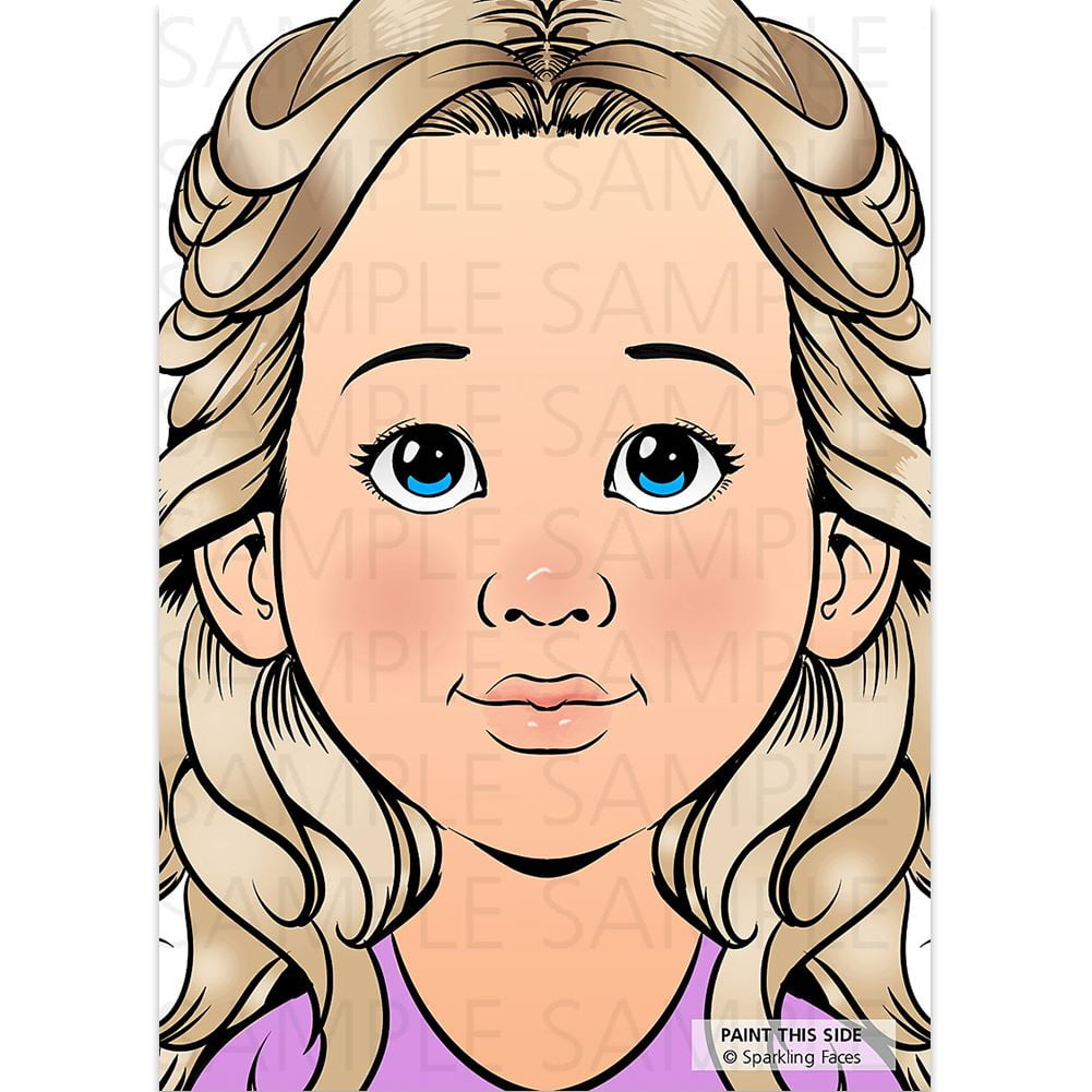 Sparkling Faces Practice Board - Sophia, Face Painting Practice for Face Painting Templates Free Printable