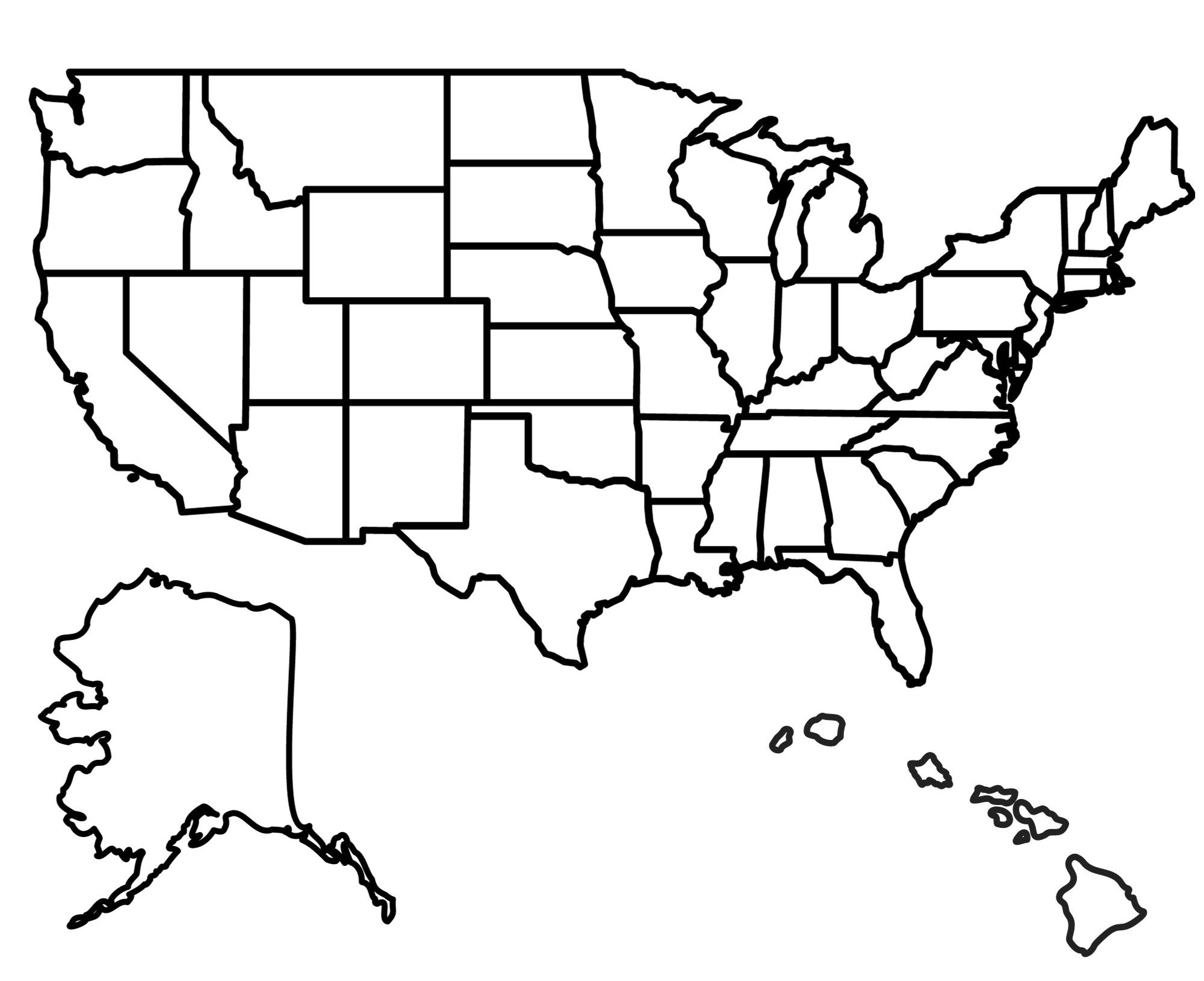State Outlines: Blank Maps Of The 50 United States - Gis Geography within United States Map Blank Printable