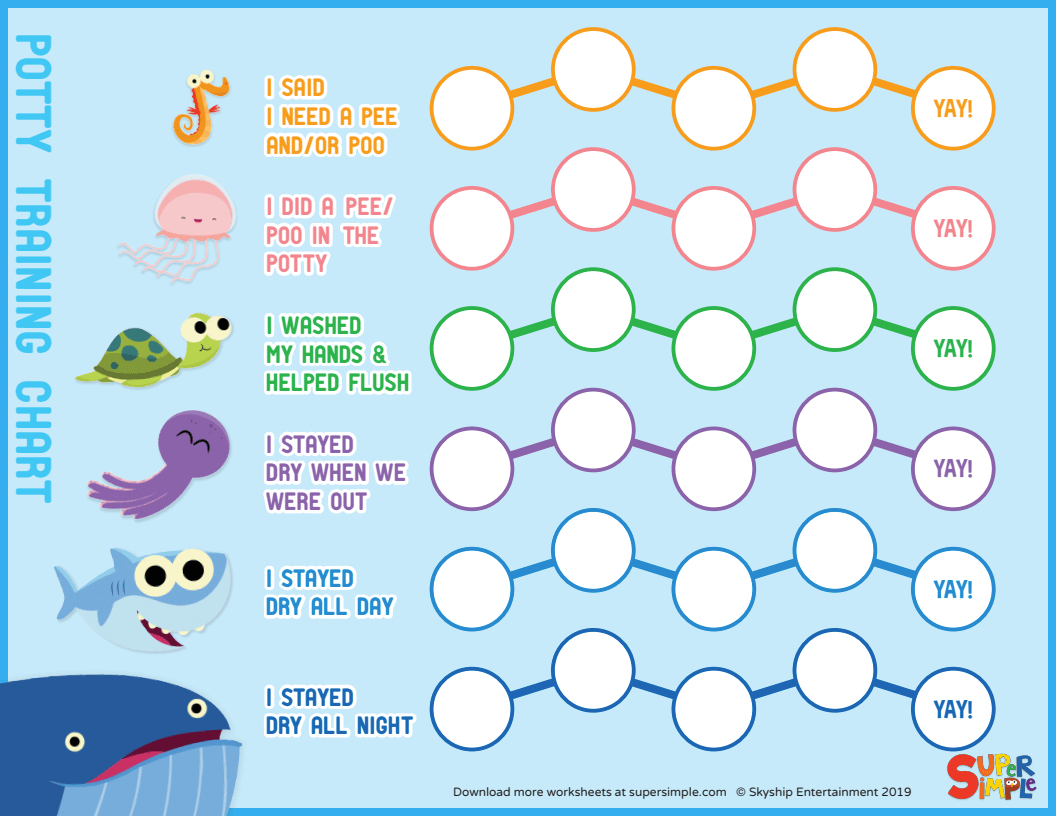Super Simple Potty Training Chart - Super Simple inside Free Potty Training Chart Printable