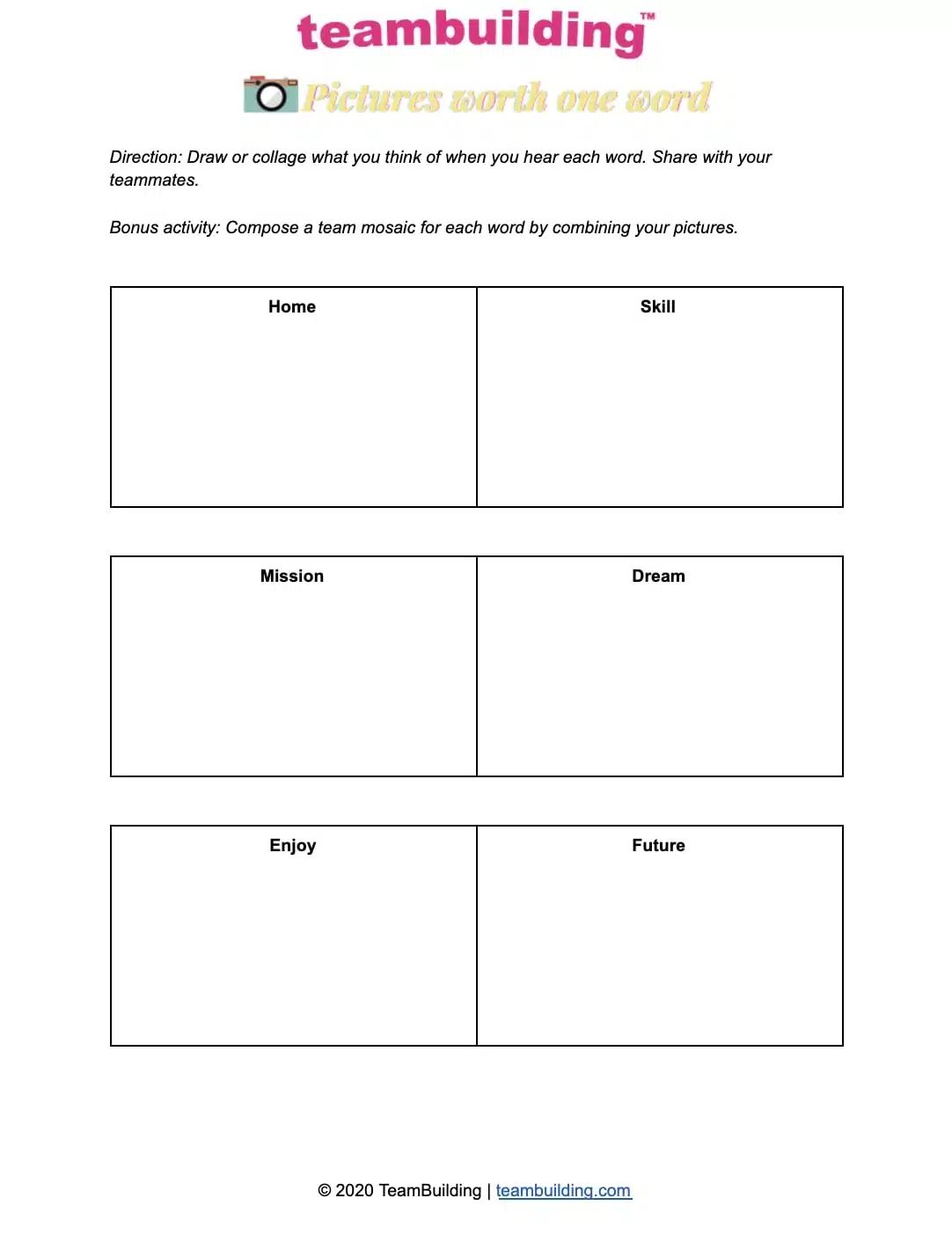Team Building Worksheets: Free Templates pertaining to Printable Team Building Activities For Work