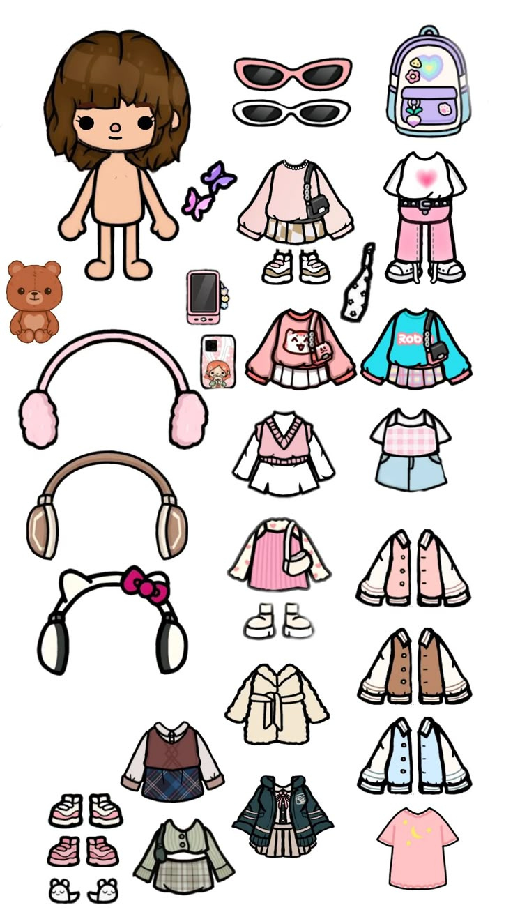 Toca Boca Paper Doll in Printable Toca Boca Paper Doll
