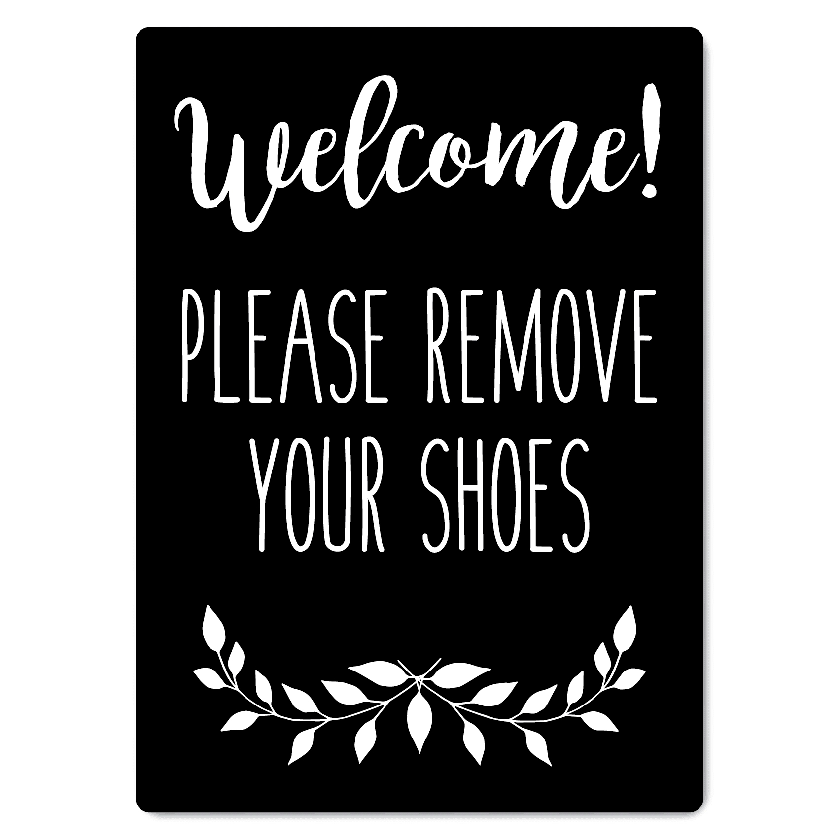 Welcome Please Remove Your Shoes Sign - The Signmaker intended for Remove Your Shoes Sign Printable