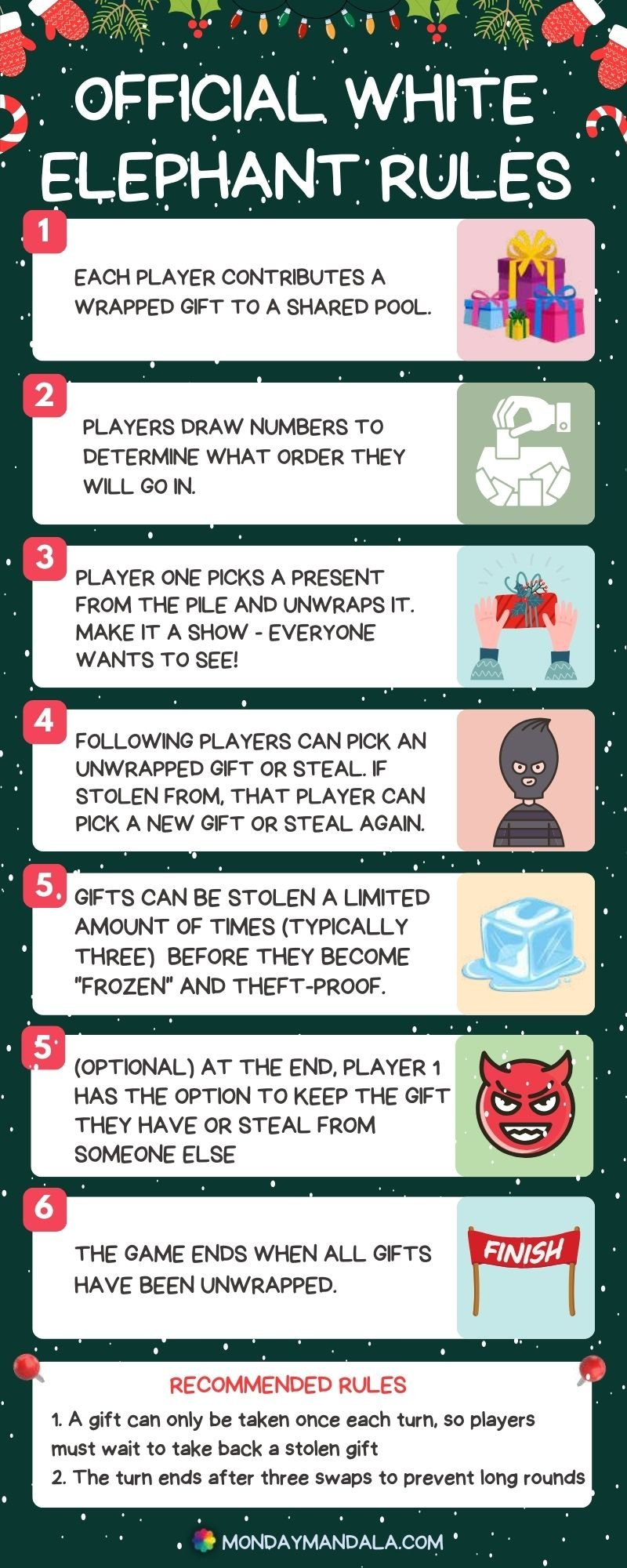 White Elephant Gift Exchange Rules (How To Play + Pdf) with regard to White Elephant Game Rules Printable