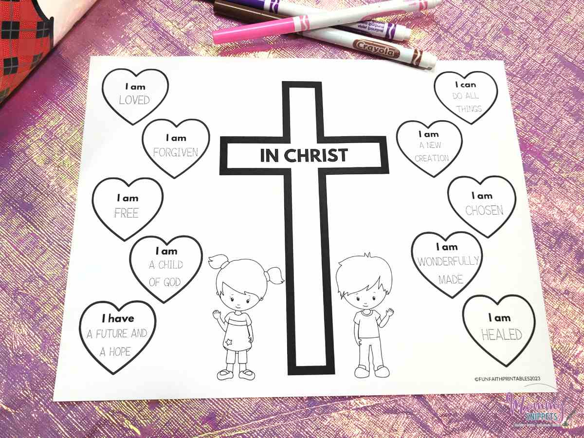 Who I Am In Christ Printable: Free Who I Am In Christ Worksheet with My Identity in Christ Printable