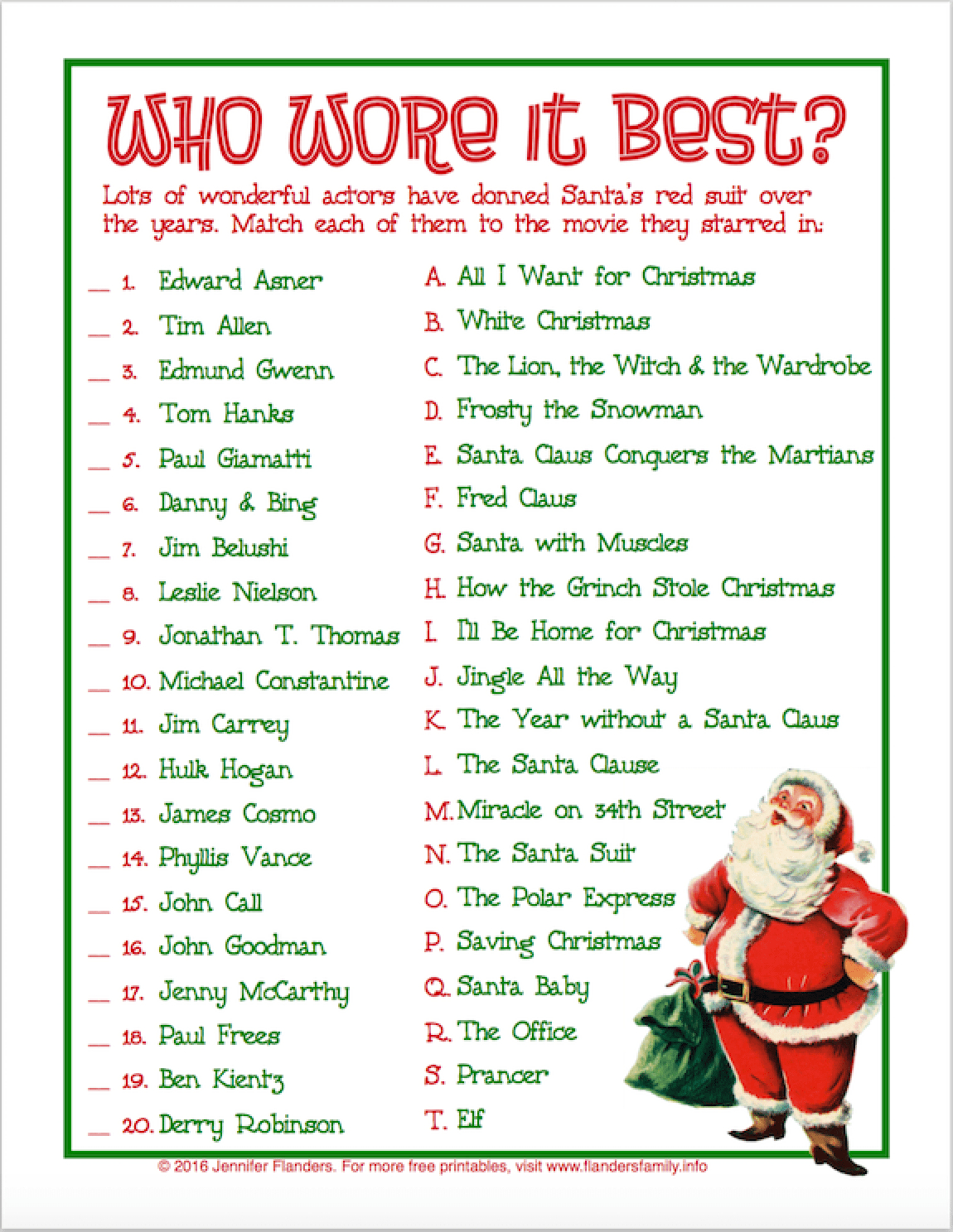 Who Wore It Best? Christmas Party Game - Flanders Family Home Life within Christmas Party Games Free Printable
