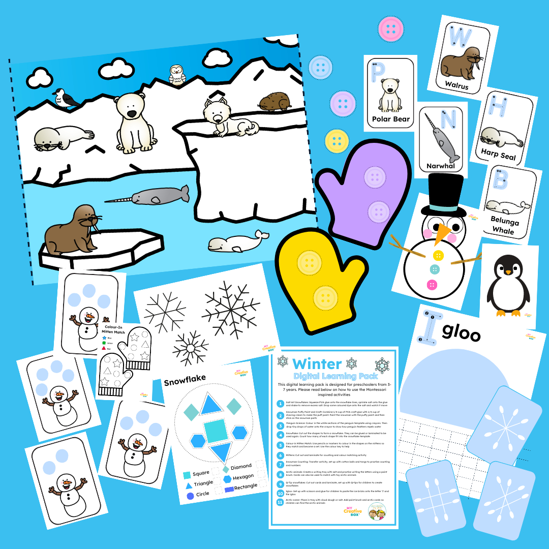 Winter Art And Craft Ideas For Kids | My Creative Box | Free with Winter Activities For Preschoolers Printable