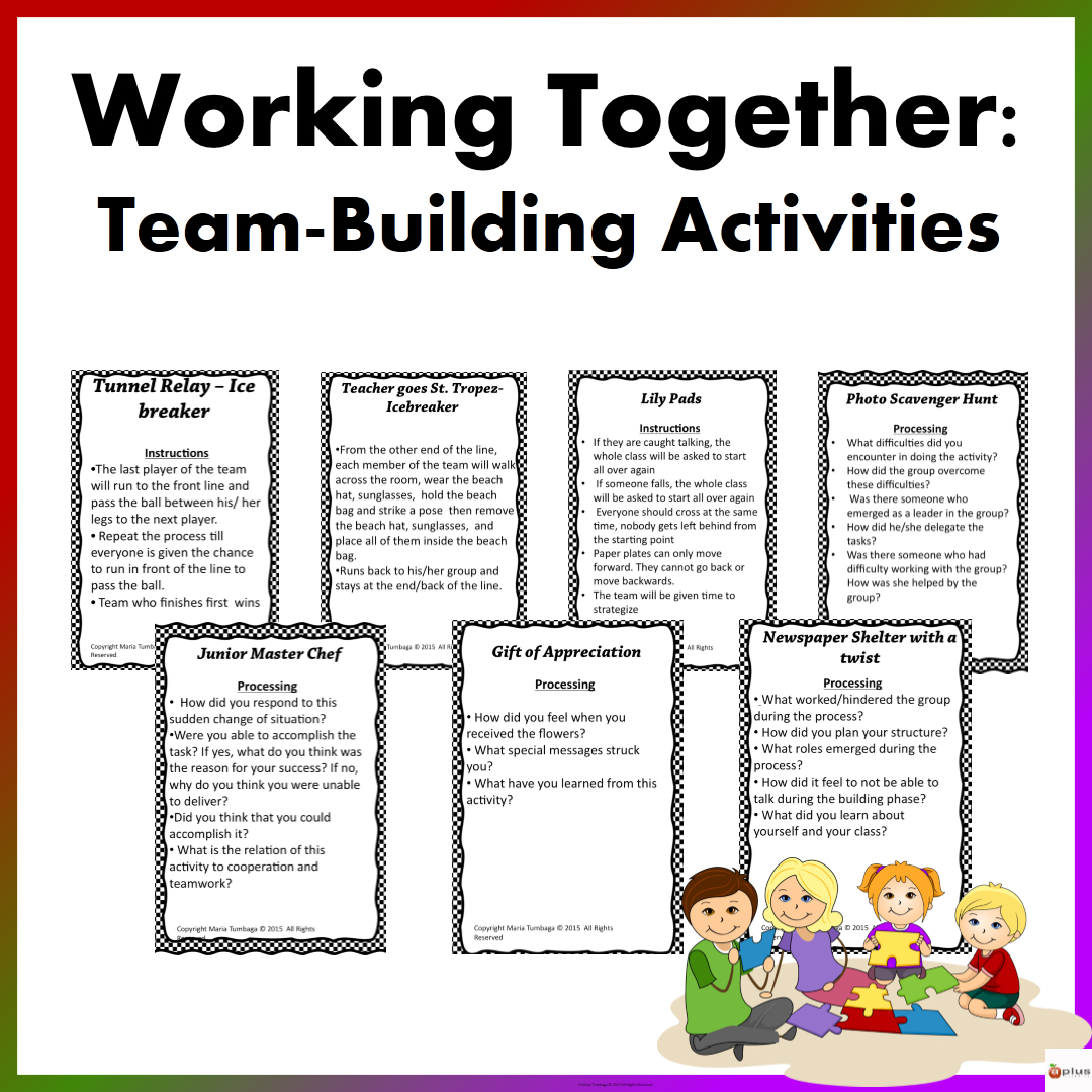 Working Together: Team-Building Activities | Madeteachers in Printable Team Building Activities For Work