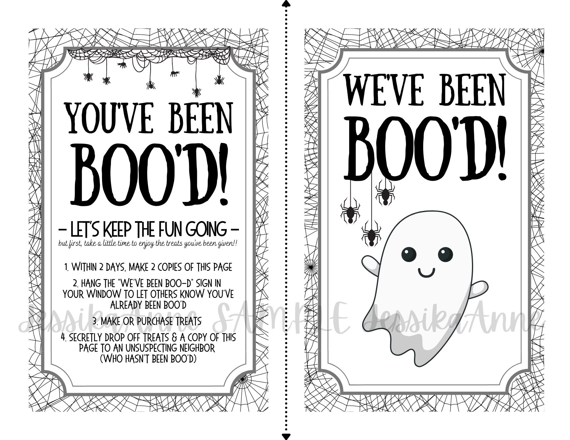 You'Ve Been Boo'D Printable - Halloween Sign - We'Ve Been Boo'D pertaining to You'Ve Been Booed Free Printable Black And White